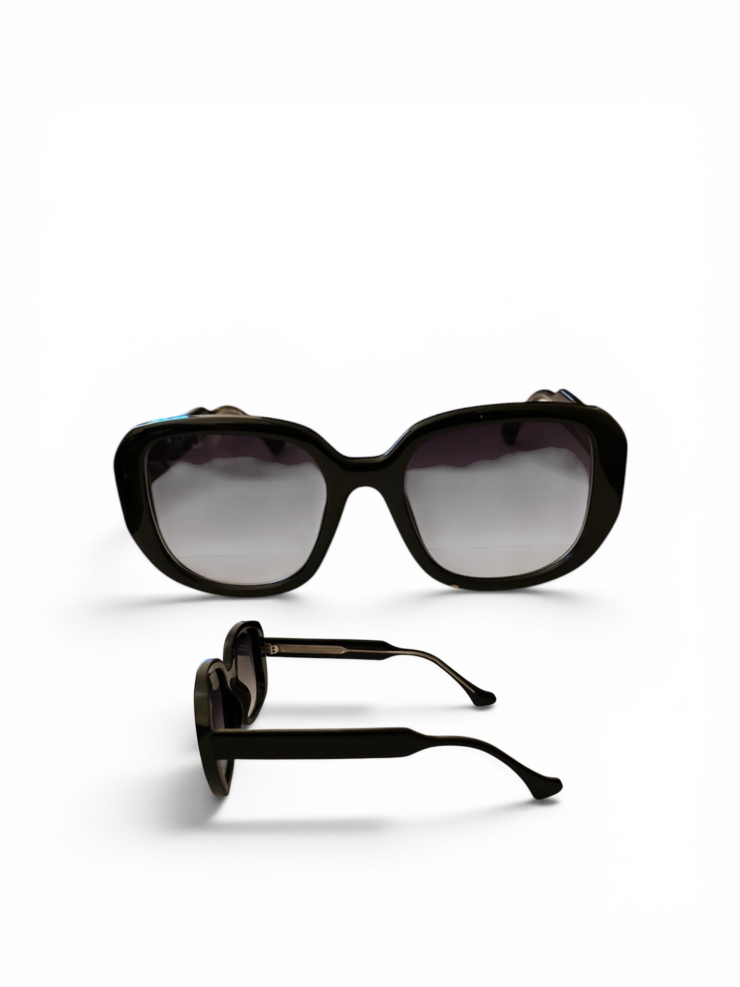 Retro Oversized Sunglasses - Black